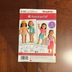 6 different American Girl Doll Sewing Pattern